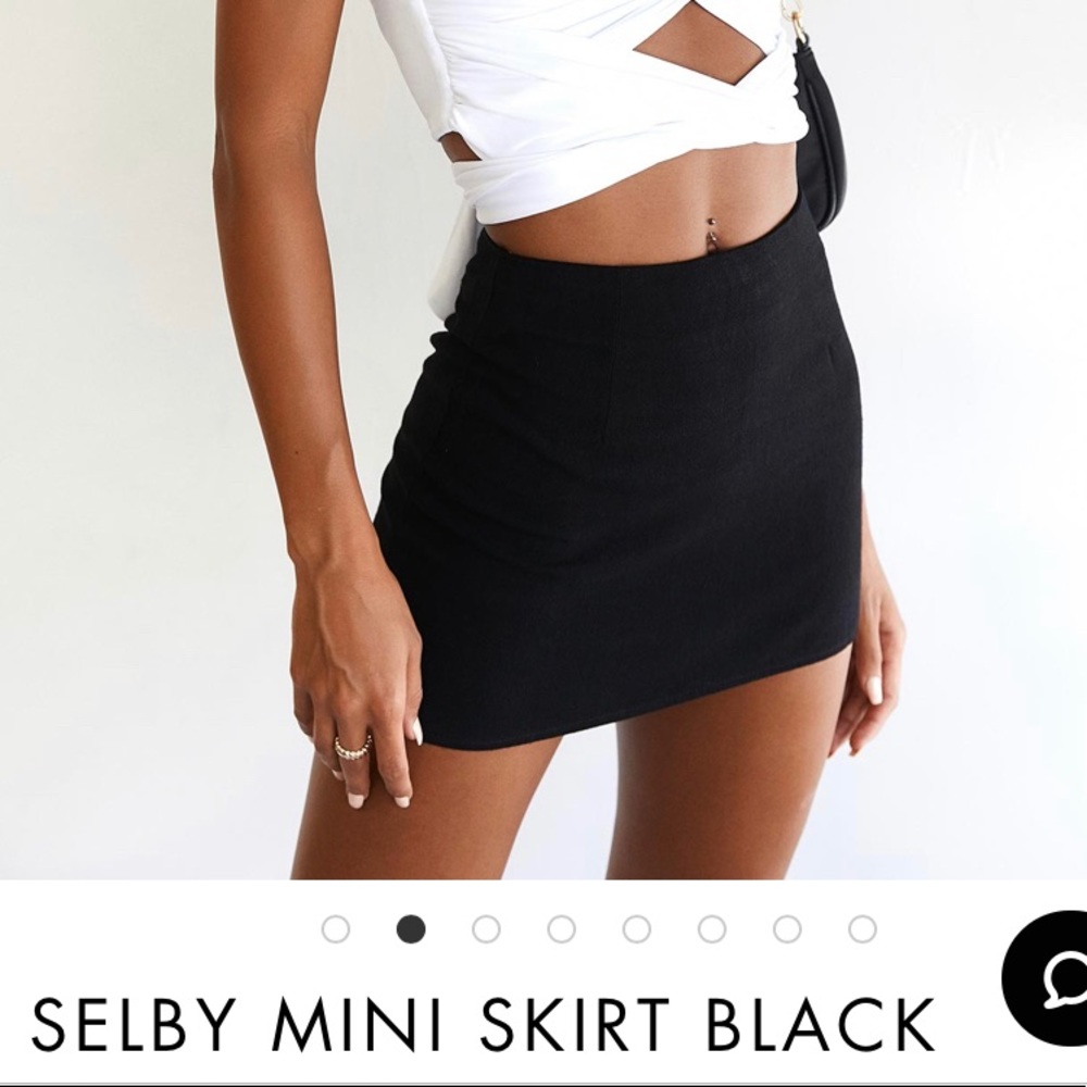 Black Princess Polly Mini Skirt